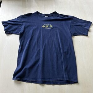 Vintage Millersville Univ Shirt Mens Large Blue Sunflower Graphic M.J. Soffe